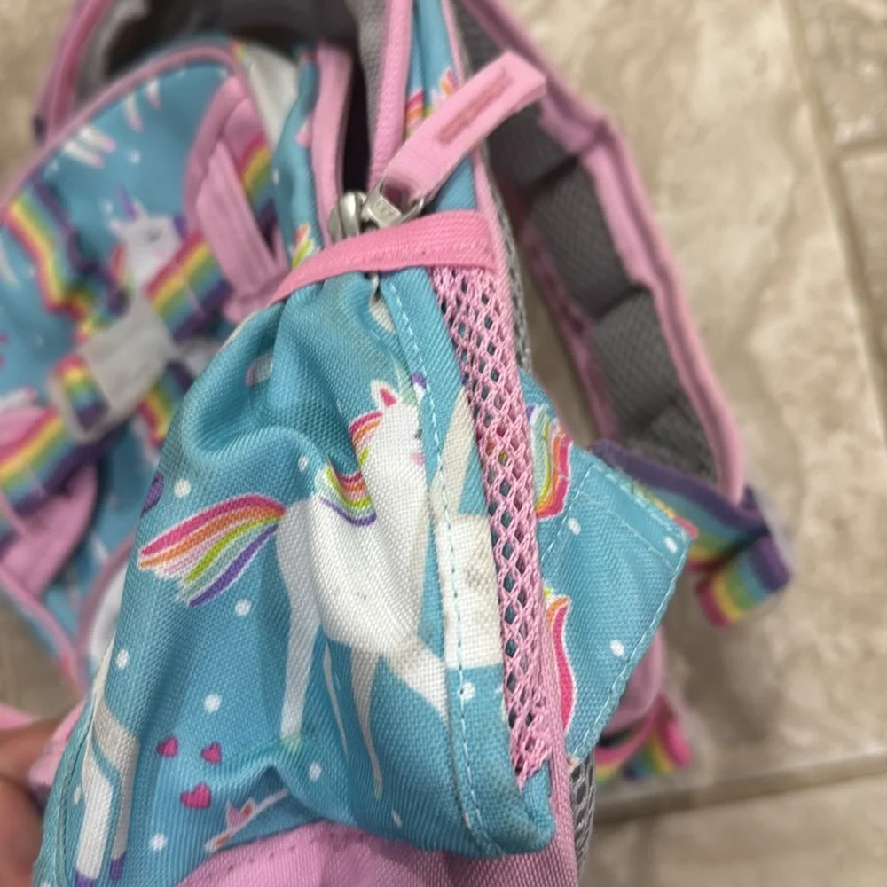 Pottery Barn‎ Kids Mackenzie Aqua Unicorn Parade mini Backpack.